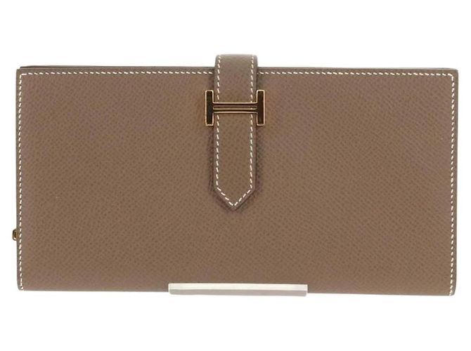 Hermès Birkin Geldbörse Beige Leder - Ansicht 2