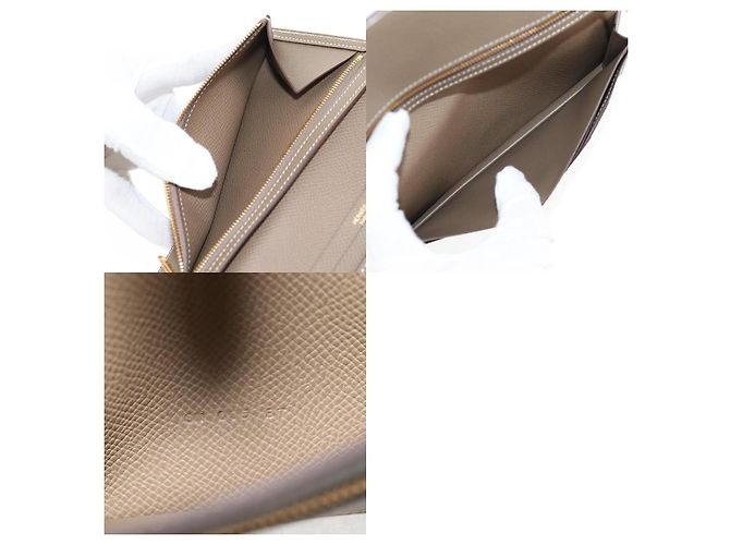 Hermès Birkin Geldbörse Beige Leder - Ansicht 7