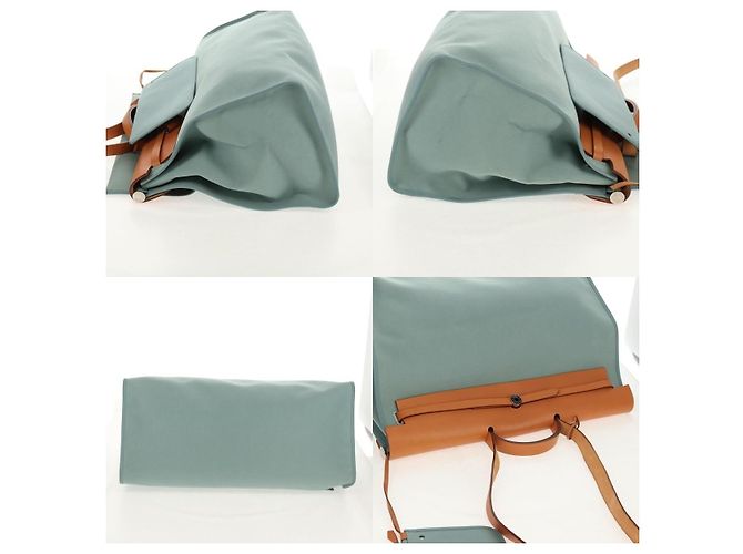 Borsa Hermès Her Bag Zip GM Blu - vista 3