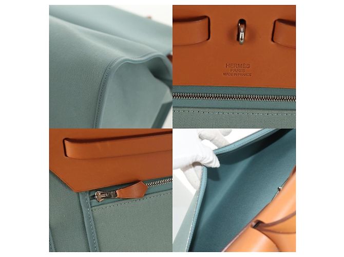 Borsa Hermès Her Bag Zip GM Blu - vista 7