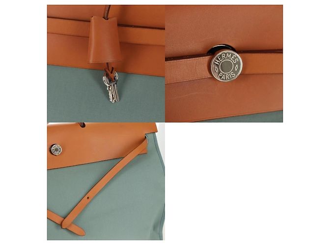 Borsa Hermès Her Bag Zip GM Blu - vista 8