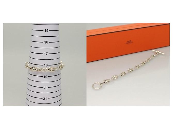 Bracciale MM Chêne Dunkle di Hermès Argento - vista 5