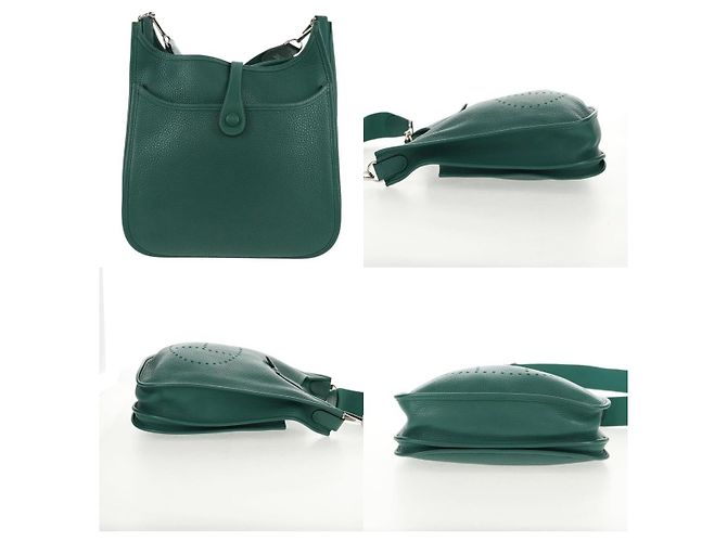 Borsa a Spalla Hermès Evelyn 3 PM Verde - vista 3