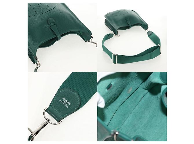 Borsa a Spalla Hermès Evelyn 3 PM Verde - vista 4