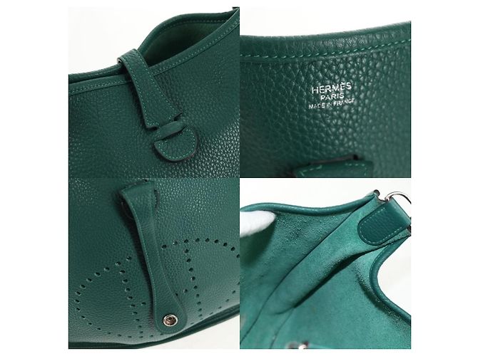 Borsa a Spalla Hermès Evelyn 3 PM Verde - vista 7