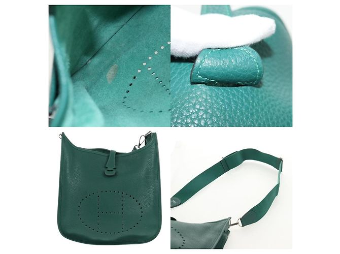 Borsa a Spalla Hermès Evelyn 3 PM Verde - vista 5
