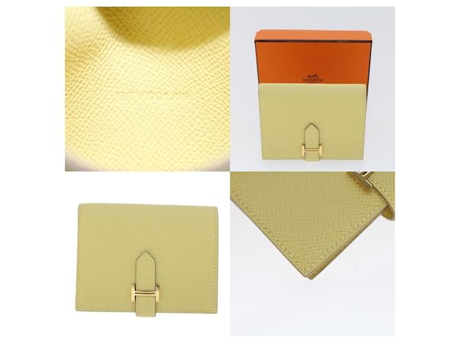 Hermès Billetera Compacta Bearn Hermes Amarillo - vista 5