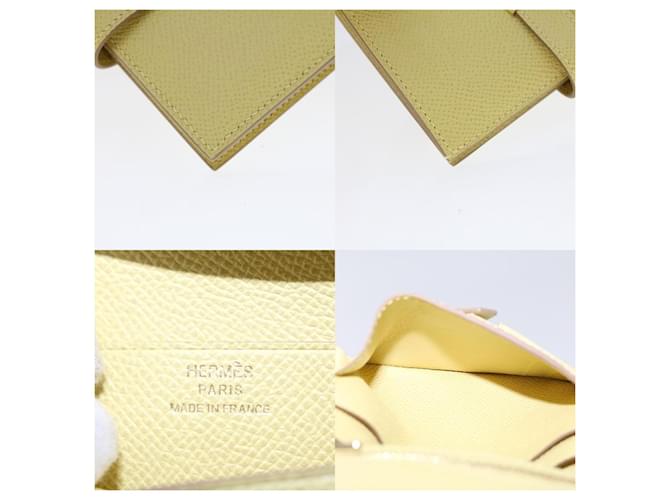 Hermès Billetera Compacta Bearn Hermes Amarillo - vista 6
