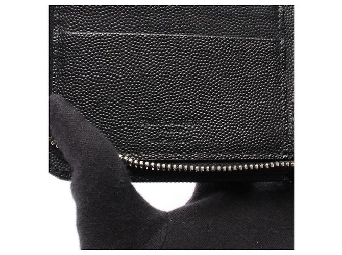 Cartera larga de cuero negro Yves Saint Laurent - vista 4