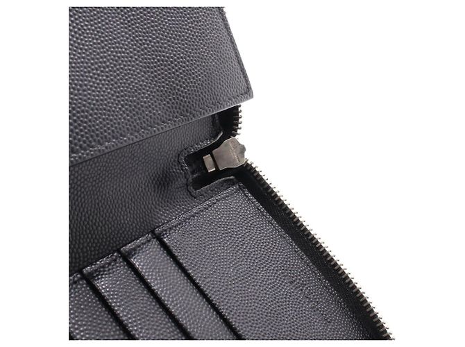 Cartera larga de cuero negro Yves Saint Laurent - vista 5