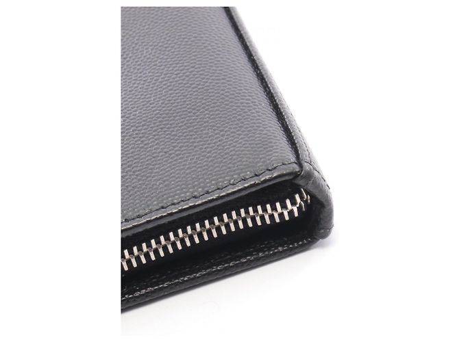 Cartera larga de cuero negro Yves Saint Laurent - vista 6