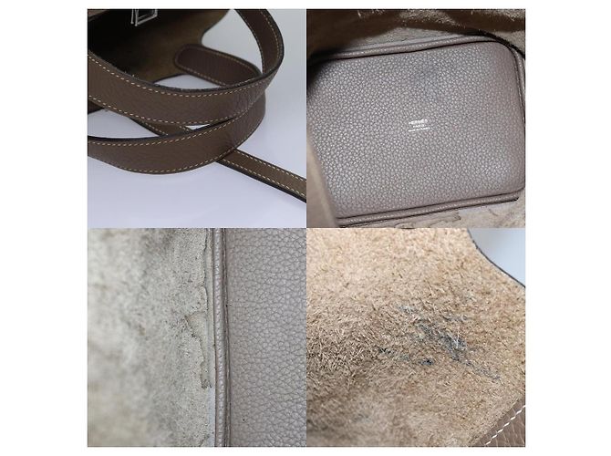 Borsa a Spalla Picotan Lock MM di Hermès Marrone - vista 4
