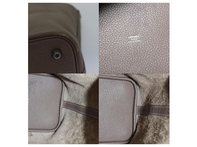 Borsa a Spalla Picotan Lock MM di Hermès Marrone - vista 7
