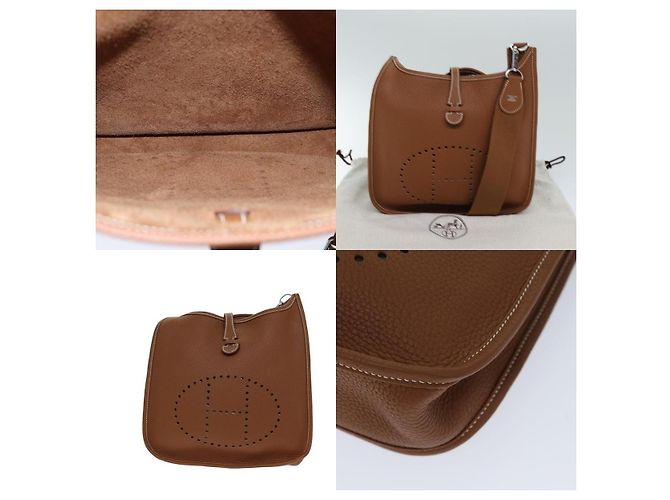 Borsa a Spalla Hermès Evelyn 2 PM D'oro - vista 5