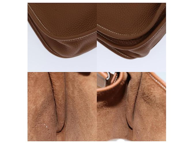 Borsa a Spalla Hermès Evelyn 2 PM D'oro - vista 6