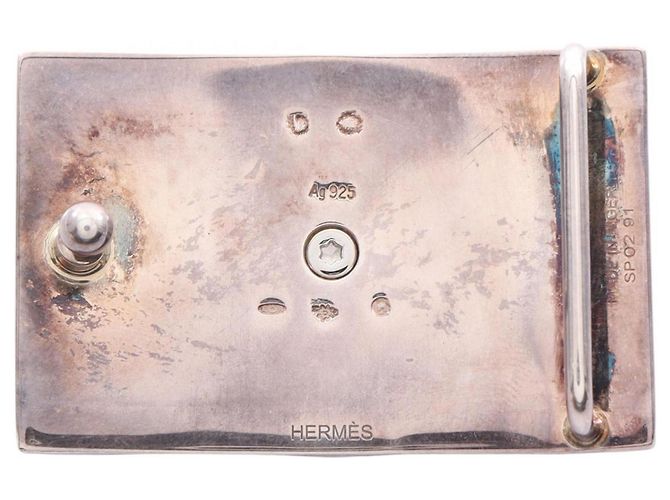 Gürtelbuckle Collier de Chien von Hermès Silber - Ansicht 2