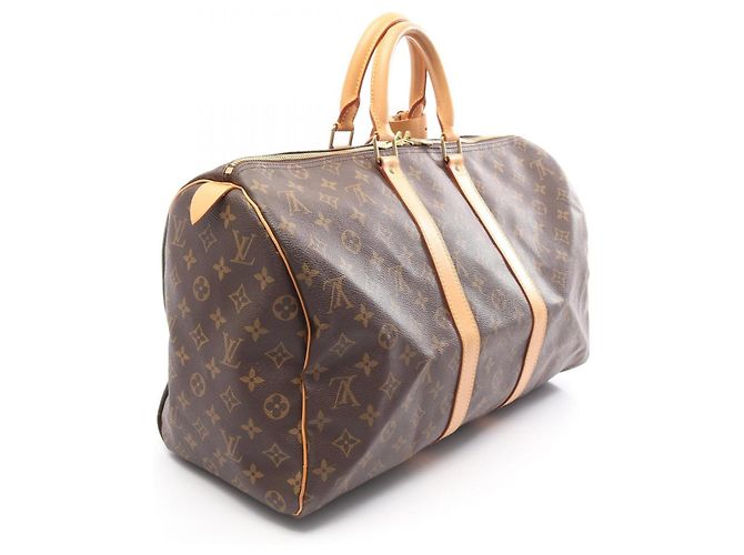 Borsa Boston Keepall 45 Louis Vuitton Marrone Monogramma - vista 2