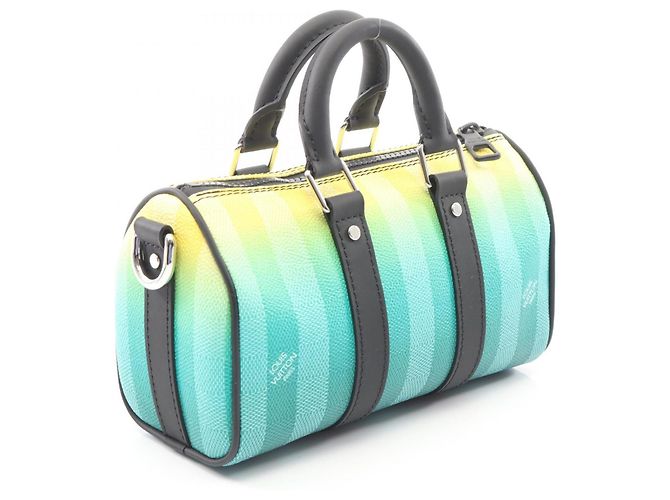 Borsa Keepall XS Louis Vuitton Nero Verde Giallo - vista 2