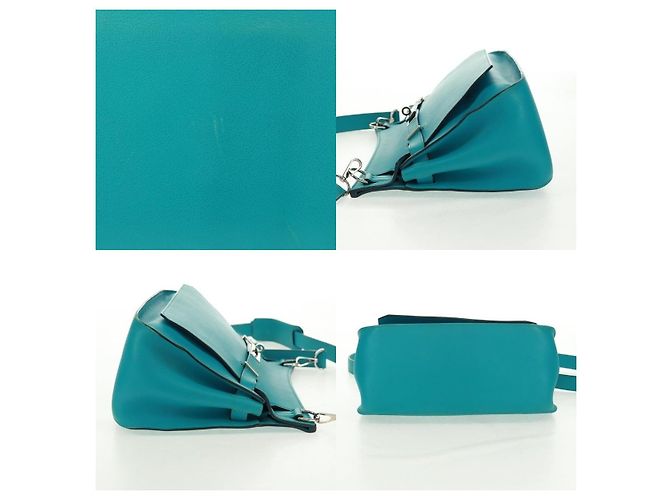 Borsa a Spalla Gypsy Shield 28 di Hermès Blu - vista 3