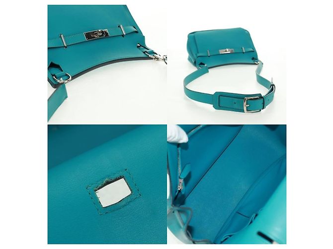 Borsa a Spalla Gypsy Shield 28 di Hermès Blu - vista 4