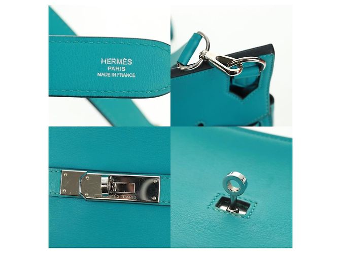 Borsa a Spalla Gypsy Shield 28 di Hermès Blu - vista 7