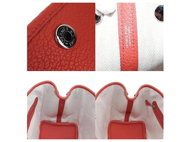 Hermès Borsa Hermes Garden Party Tpm Arancione - vista 7