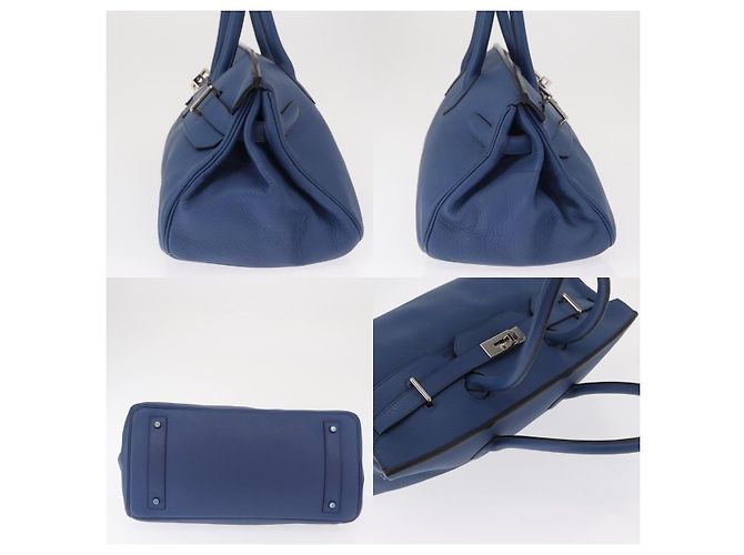 Borsa a Spalla Hermès Birkin 30 Blu - vista 3