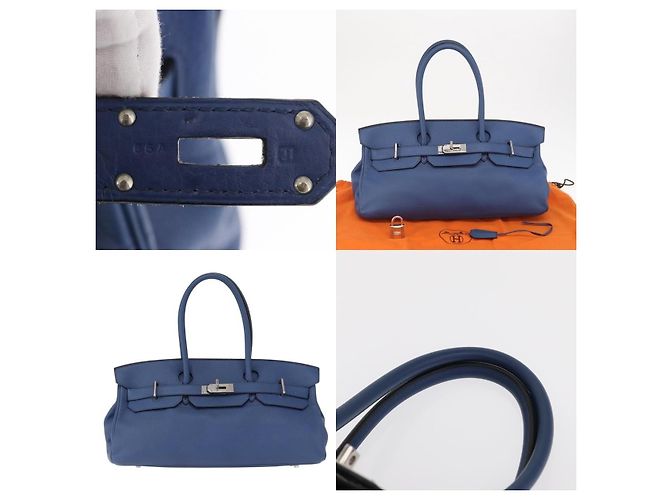 Borsa a Spalla Hermès Birkin 30 Blu - vista 5
