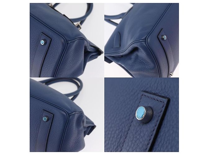 Borsa a Spalla Hermès Birkin 30 Blu - vista 6