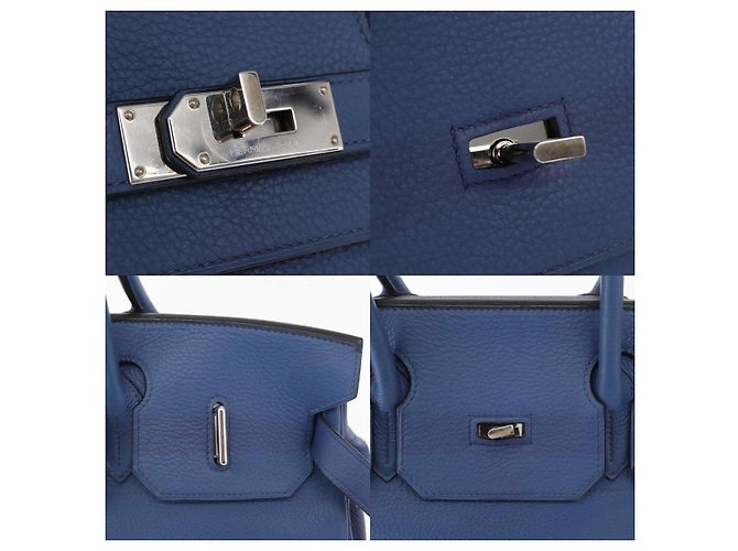 Borsa a Spalla Hermès Birkin 30 Blu - vista 7
