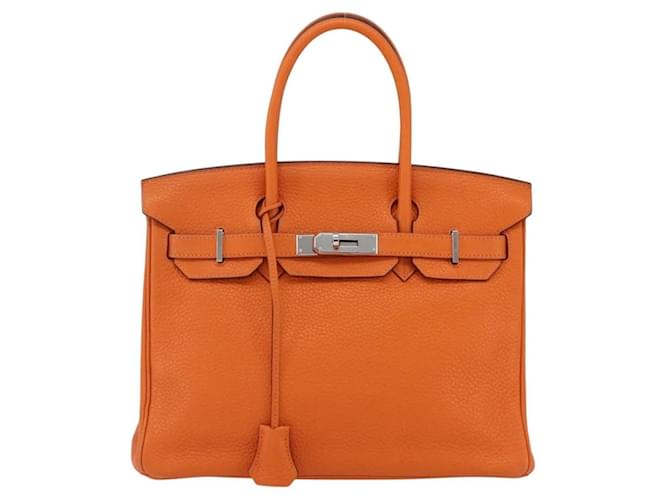 Borsa Hermès Birkin 30 Arancione - vista 2