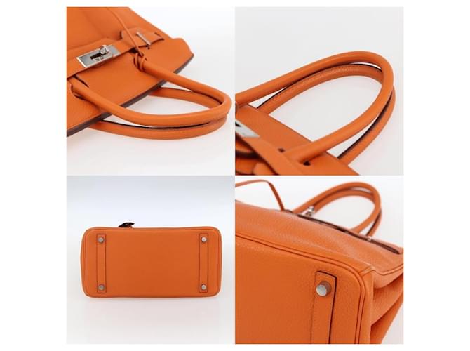 Borsa Hermès Birkin 30 Arancione - vista 4