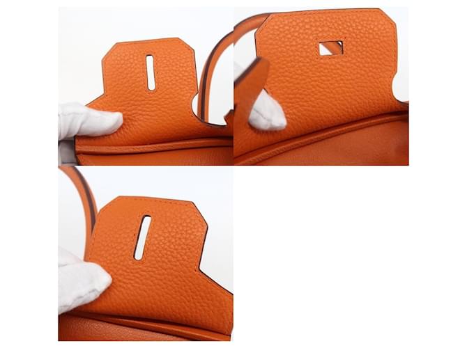 Borsa Hermès Birkin 30 Arancione - vista 8