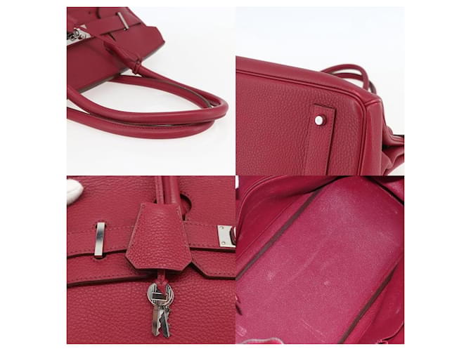 Borsa Hermès Birkin 45 Rosso - vista 4