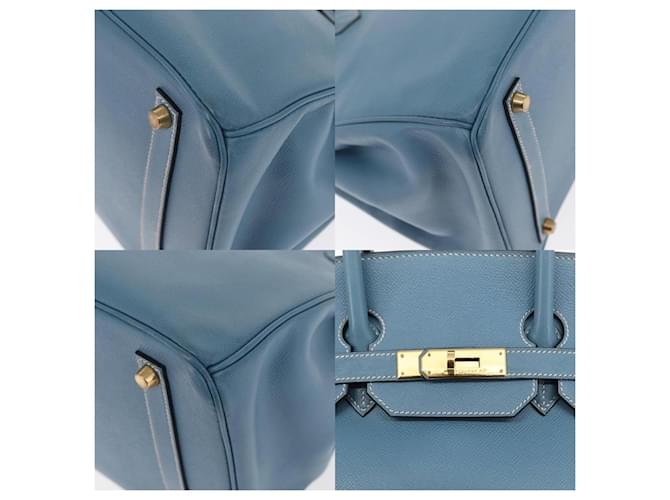 Borsa Hermès Birkin 35 Blu - vista 5