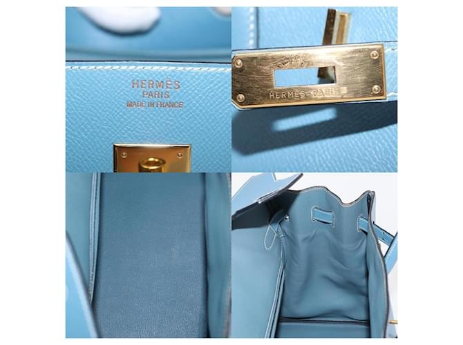 Borsa Hermès Birkin 35 Blu - vista 6
