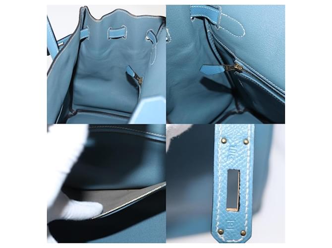 Borsa Hermès Birkin 35 Blu - vista 7