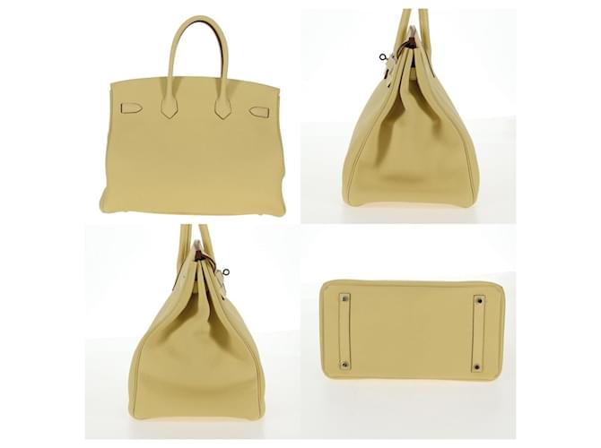 Borsa Hermès Birkin 35 Giallo - vista 3