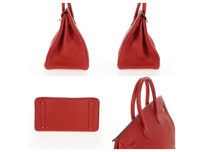 Borsa Hermès Birkin 35 Rosso - vista 3