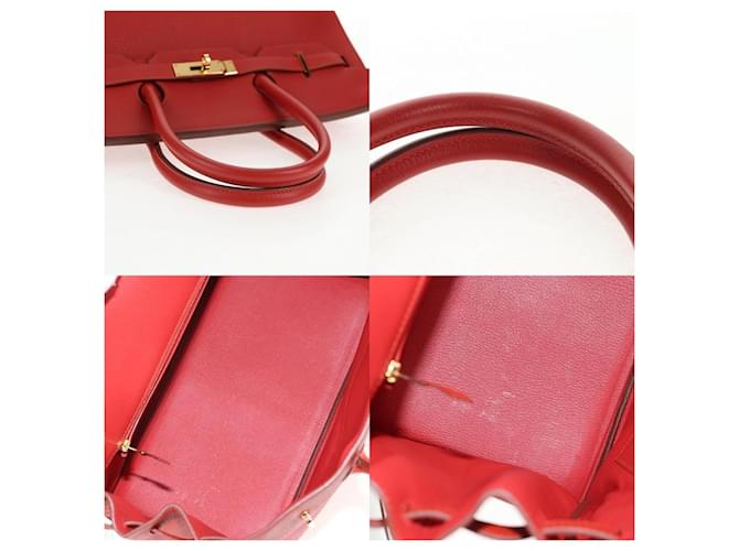 Borsa Hermès Birkin 35 Rosso - vista 4