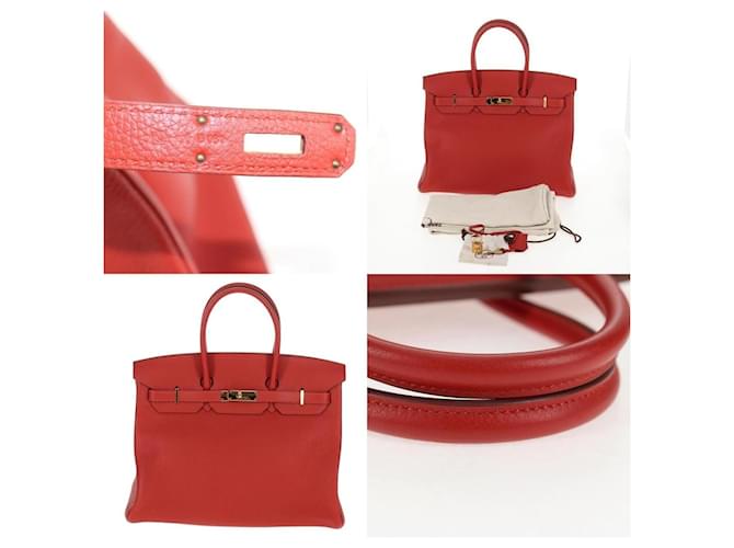 Borsa Hermès Birkin 35 Rosso - vista 5