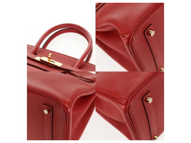 Borsa Hermès Birkin 35 Rosso - vista 6
