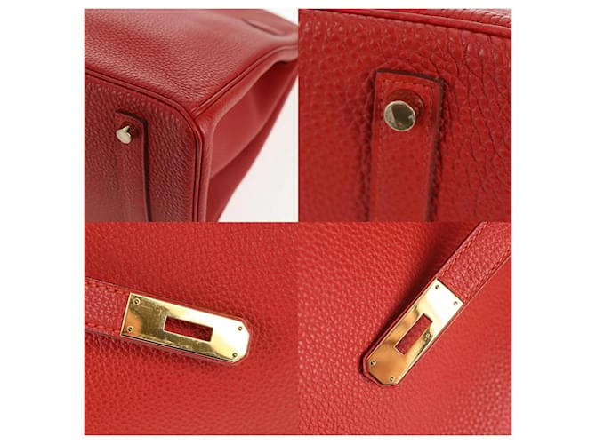 Borsa Hermès Birkin 35 Rosso - vista 7