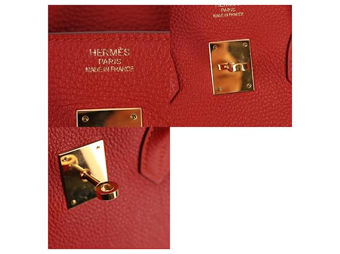 Borsa Hermès Birkin 35 Rosso - vista 8