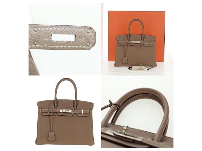 Borsa Hermès Birkin 30 Argento - vista 5