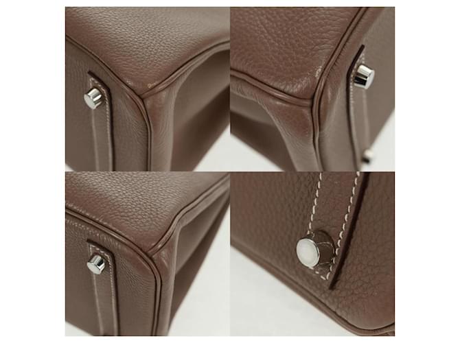 Borsa Hermès Birkin 30 Argento - vista 6