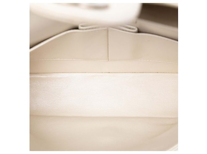 Chanel Bianco Medio Classico Caviar Doppio Crudo - vista 4