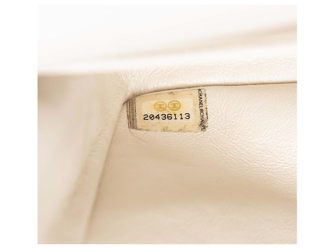Chanel Bianco Medio Classico Caviar Doppio Crudo - vista 5
