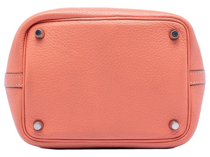 Hermès Arancione Clemence Picotin Lock 18 Pesca - vista 3