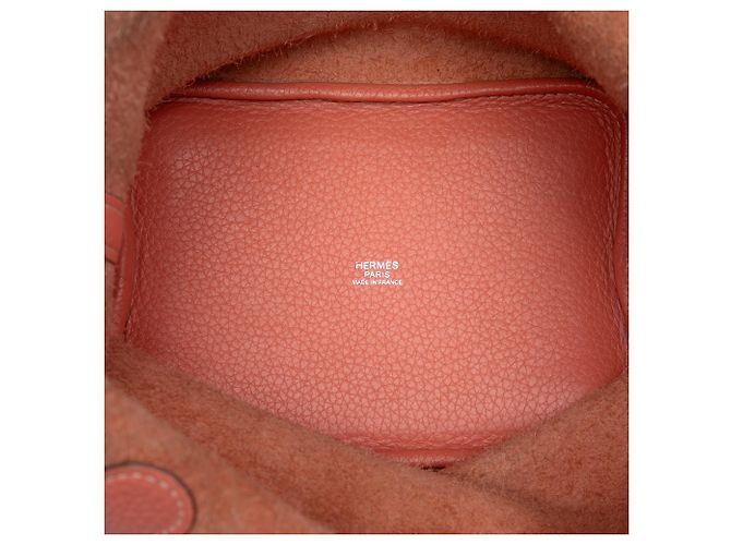 Hermès Arancione Clemence Picotin Lock 18 Pesca - vista 4